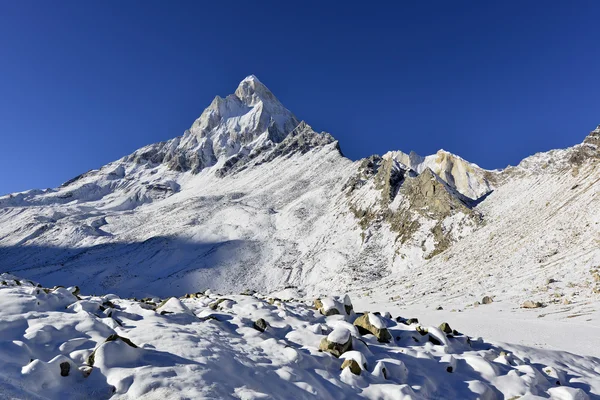 Dramatic Mount Shivling in the western Garhwal Himalaya, Uttarakhand, Uttaranchal, India Stock Picture