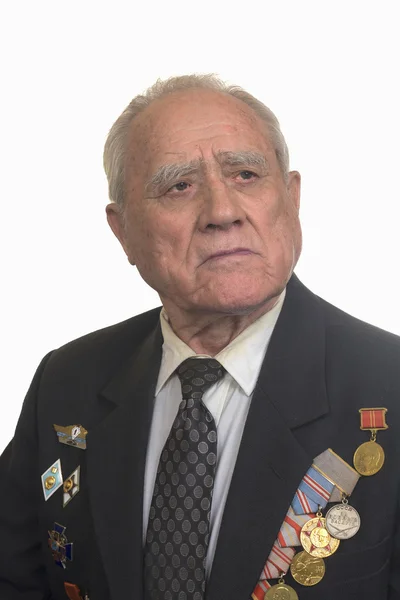 Portrait of a veteran of the Great Patriotic War — Stock Photo, Image