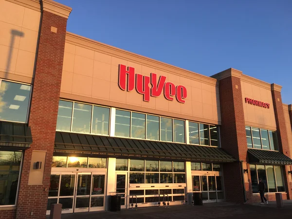 Hyvee Supermarket Store Frente — Fotografia de Stock