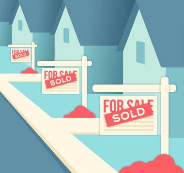 Real Estate Sold Neighborhood clipart