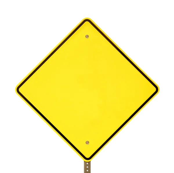 Czarny żółty znak ostrzegawczy — Zdjęcie stockowe