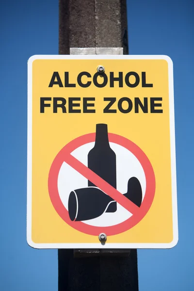 Alcohol Free Zone Sign — Stock Photo, Image