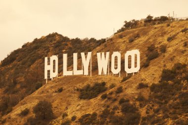 Hollywood Kaliforniya Retro işaret
