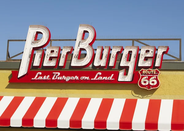 Pier Burger Santa Monica Califórnia — Fotografia de Stock
