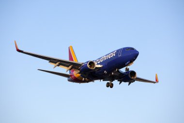 Arası Southwest Airlines 737 ticari Jet uçak