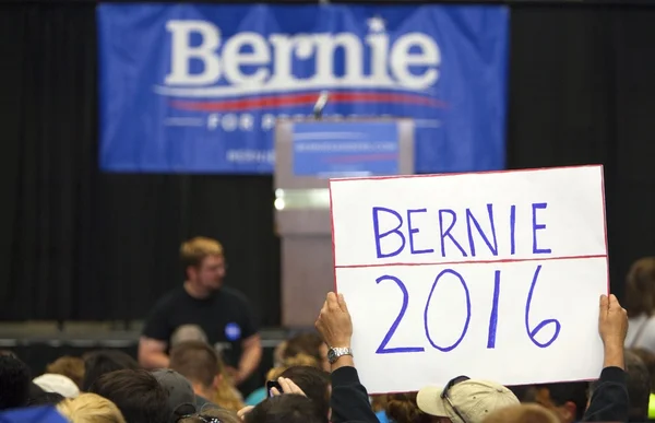 Bernie Sanders Rally Sign — Stok fotoğraf