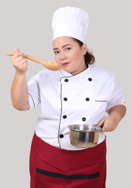 Mujer en uniforme de chef —  Fotos de Stock