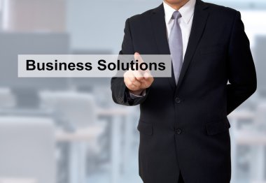 İşadamı dokunmatik ekran