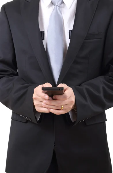 Man and phone — Stock Photo, Image