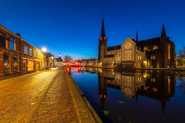 Pueblo Histórico Leidschendam Situado Los Países Bajos Rijn Schiekanaal Durante — Foto de Stock