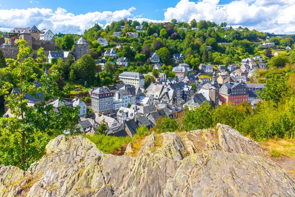 Meilleur Village Touristique Monschau Situé Dans Les Collines Eifel Nord — Photo