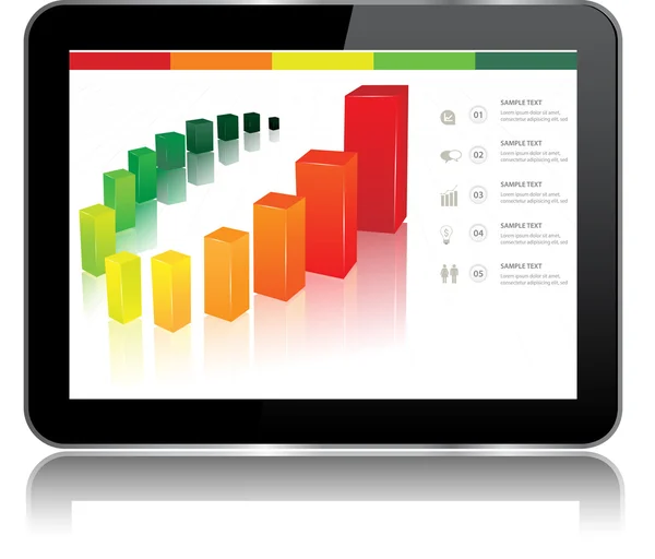 Tablet Chart — Stock Vector