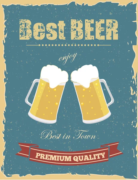 Cartaz de cerveja vintage — Vetor de Stock