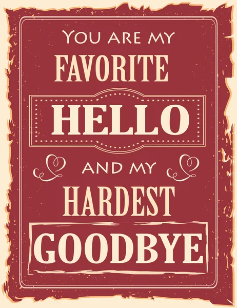 Vintage Sevgililer günü afişi