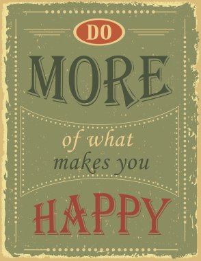 Motivasyon alıntı ile VINTAGE Poster