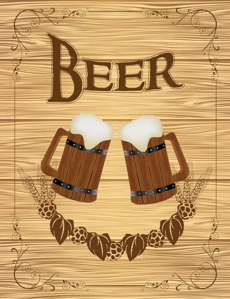 Affiche bière — Image vectorielle