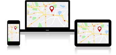 Navigation map on on multiple devices