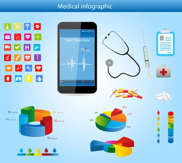Ιατρική infographics — Διανυσματικό Αρχείο