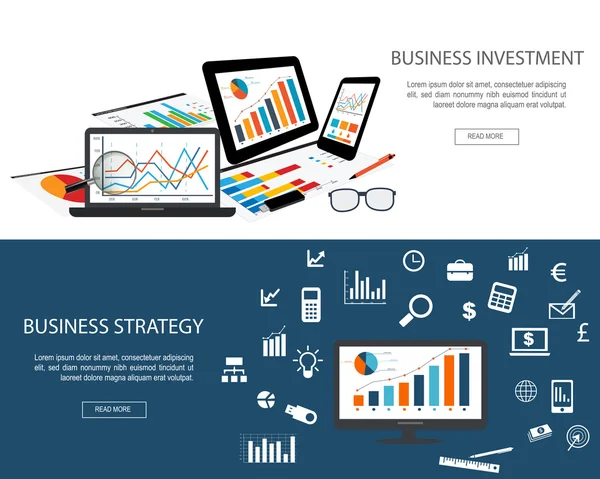 Banderas planas diseñadas — Vector de stock