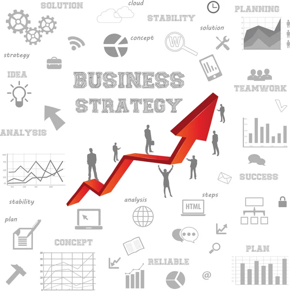 Geschäftsstrategien-Konzept — Stockvektor