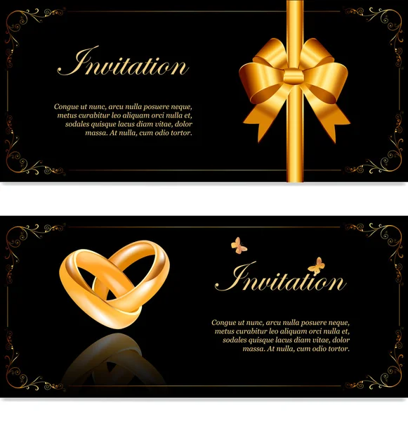 Wedding invitation banner — Stock Vector