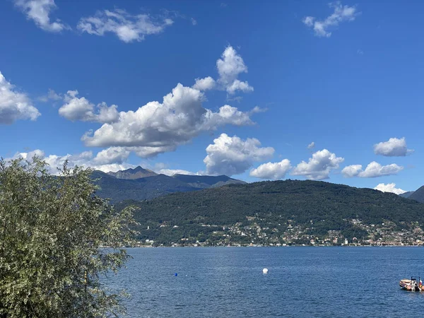 Visão Geral Lago Maggiore Verbano Piemonte Itália — Fotografia de Stock