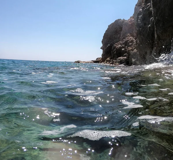 Superfície Mar Capo Noli Ligúria Itália — Fotografia de Stock