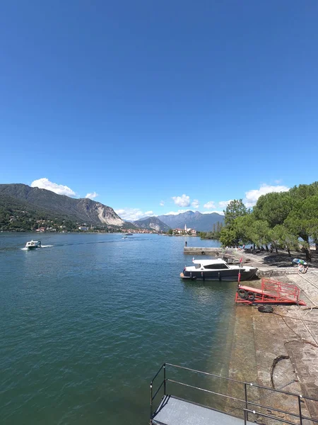 Vista Lago Maggiore Piemonte Itália — Fotografia de Stock