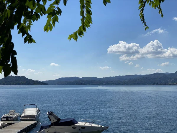 Paisagem Lago Orta Piemonte Itália — Fotografia de Stock