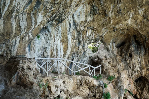 Förfalskare Grotta Eller Grotta Brigands Noli Ligurien Italien Stockbild