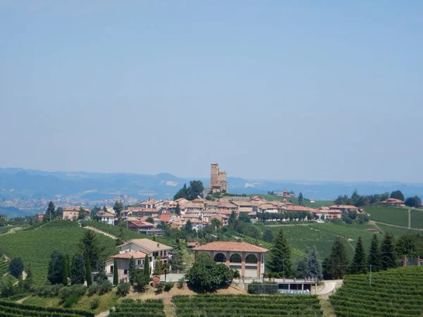 View Langhe Hills Castle Serralunga Piedmont Italy — Stock Photo, Image