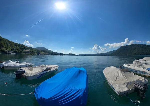 Paisagem Lago Orta Piemonte Itália — Fotografia de Stock