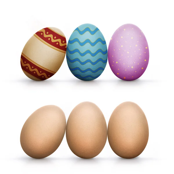 Conjunto de ovos de páscoa decorados — Fotografia de Stock