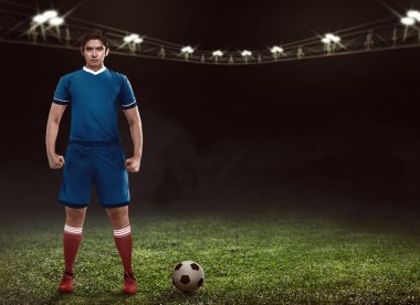 Asya Futbol oyuncu ayakta