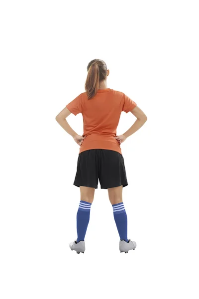 Piłkarz stojący — Zdjęcie stockowe