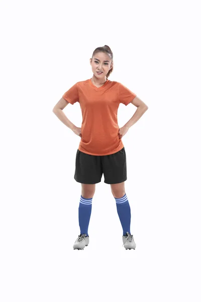 Football player after scoring — Stock Photo, Image