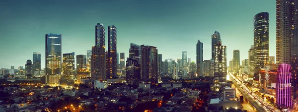 Gece şehir Jakarta — Stok fotoğraf