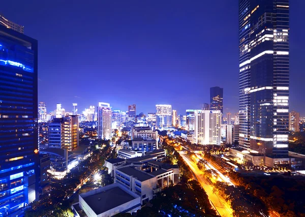 Jakarta city at night — Stock Photo, Image
