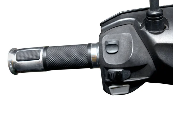 Motorcycle Handle Switch Control Left Side Isolated White Background — Stock Photo, Image