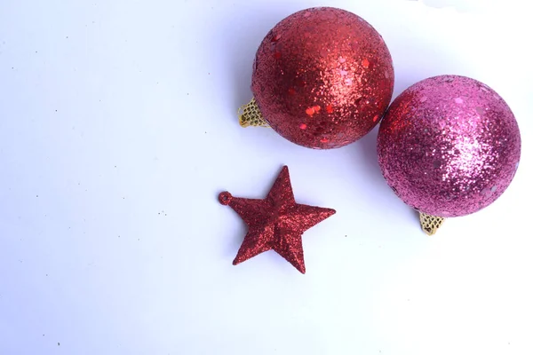 Ornamento Natal Colorido Isolado Sobre Fundo Branco — Fotografia de Stock