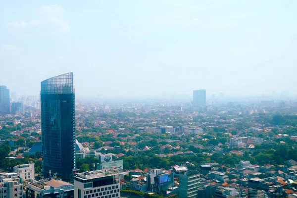 Ciudad Yakarta Skyline Con Rascacielos Urbanos Día Yakarta Indonesia —  Fotos de Stock