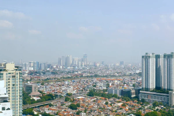 Ciudad Yakarta Skyline Con Rascacielos Urbanos Día Yakarta Indonesia —  Fotos de Stock
