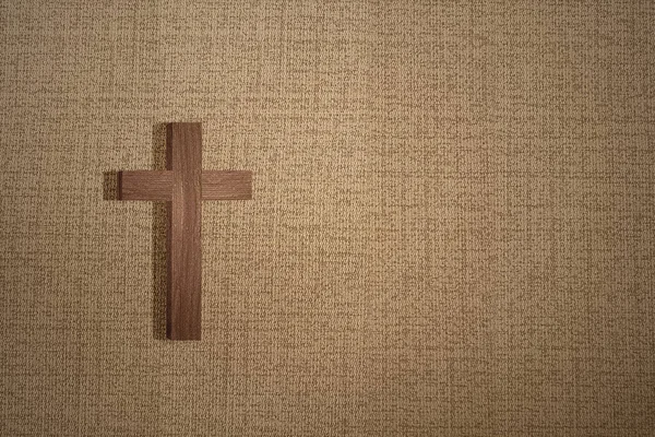 Christian cross with textured background