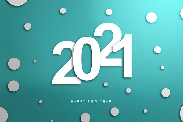 2021 Sobre Fondo Color Feliz Año Nuevo 2021 — Foto de Stock