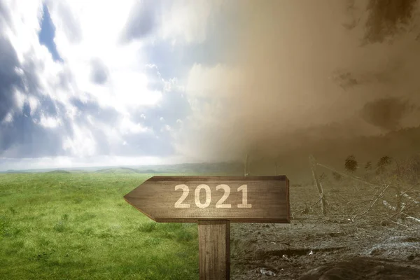 Mejor Futuro 2021 Feliz Año Nuevo 2021 — Foto de Stock