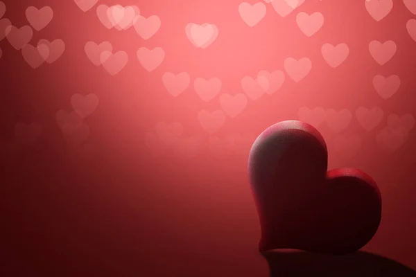 Corazón Con Fondo Color Día San Valentín —  Fotos de Stock