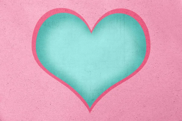 Rámeček Srdce Barevným Pozadím Valentýn — Stock fotografie