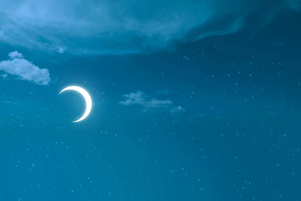 Crescent Moon Night — Stock Photo, Image