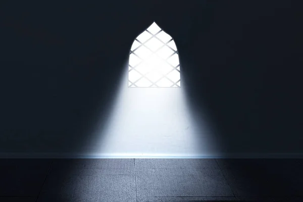 Mosquée Fenêtre Avec Fond Lumineux — Photo
