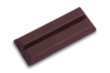 Beyaz arkaplanda izole edilmiş çikolata çubuğu